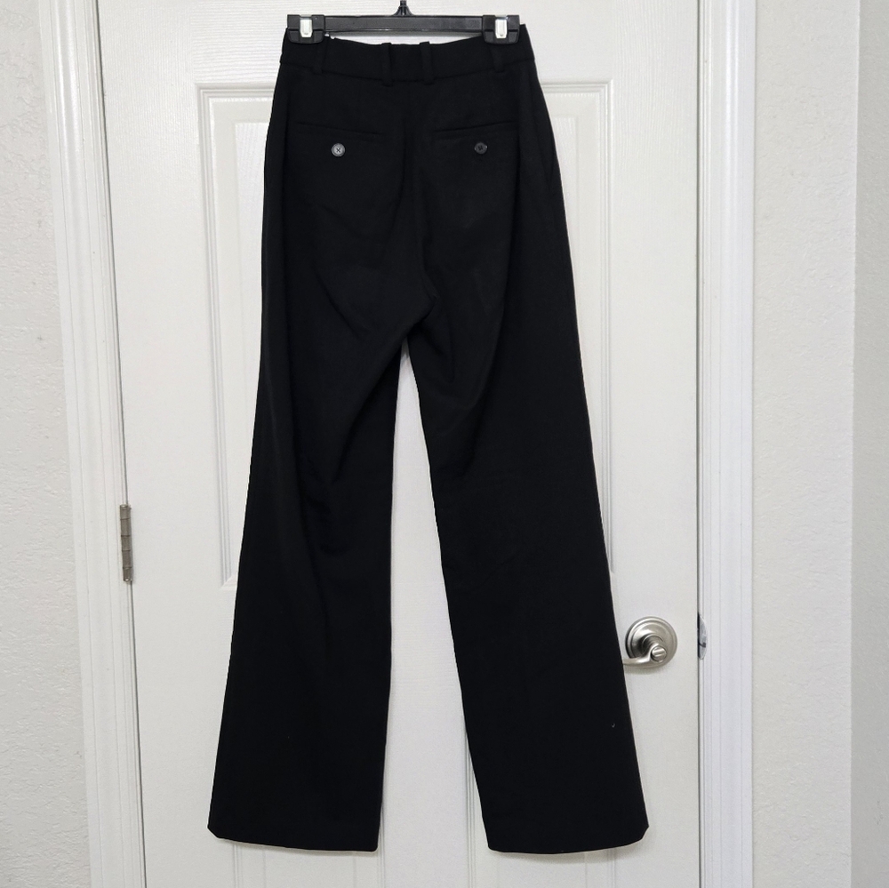 Aritzia Babaton Atelier Agency Pant Trousers City Twill Wide Leg Size 00 Black - Picture 8 of 14